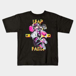 Leap of Faith (white) Kids T-Shirt